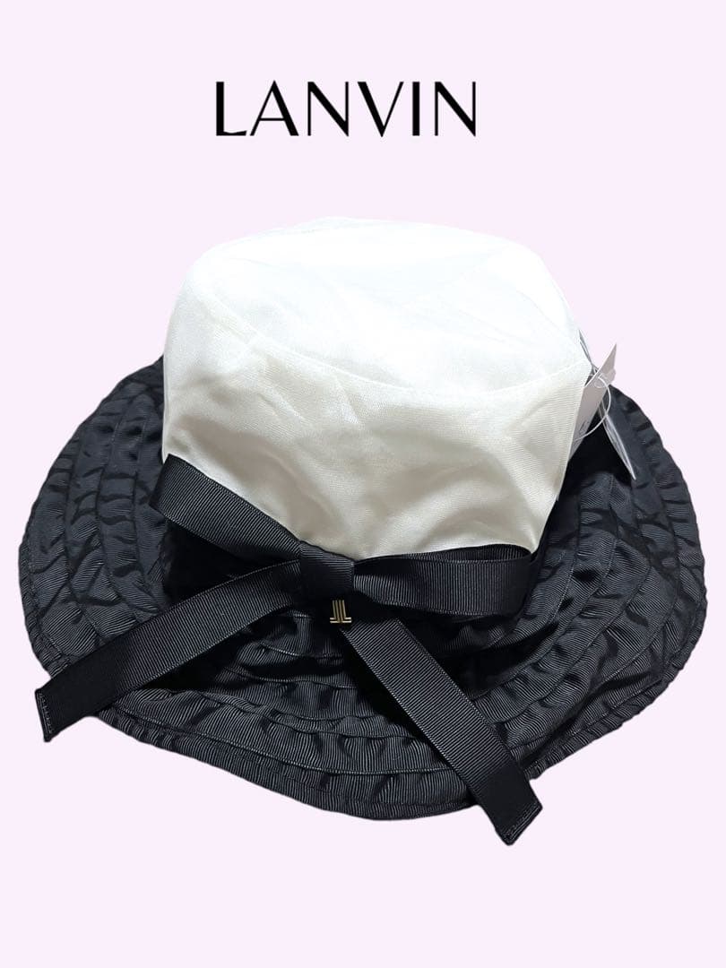 新品　ランバンオンブルー　帽子　リボン