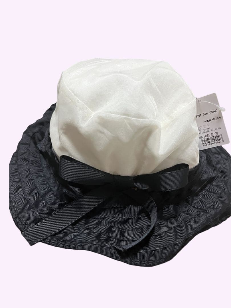 新品　ランバンオンブルー　帽子　リボン