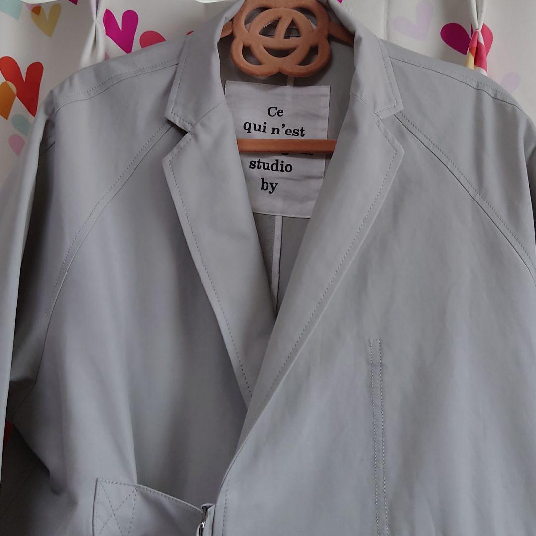 新品ブランベールblancvert新ミントグレ━スプリングコ━ト