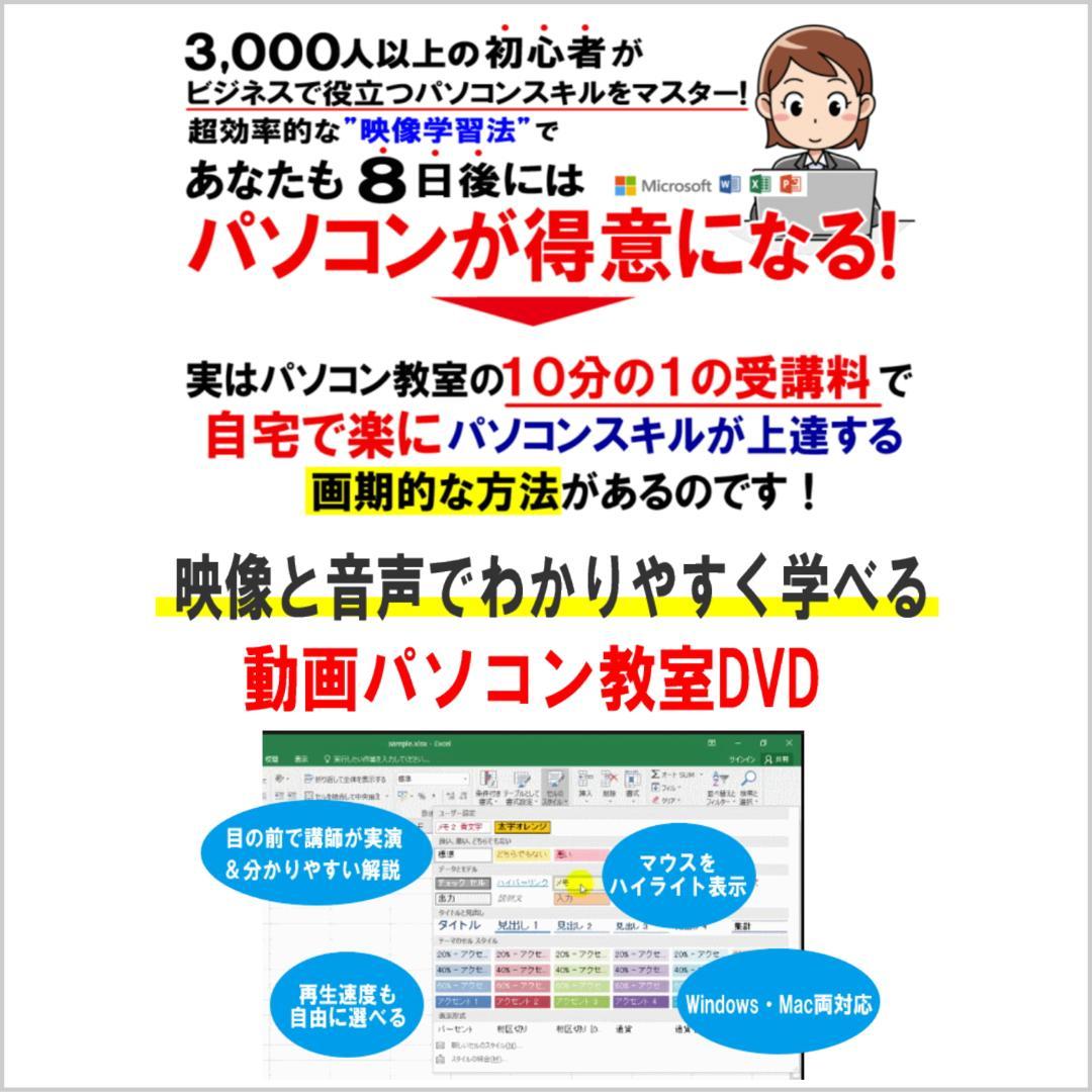 動画パソコン教室！『楽ぱそDVDフルセット』2024/365