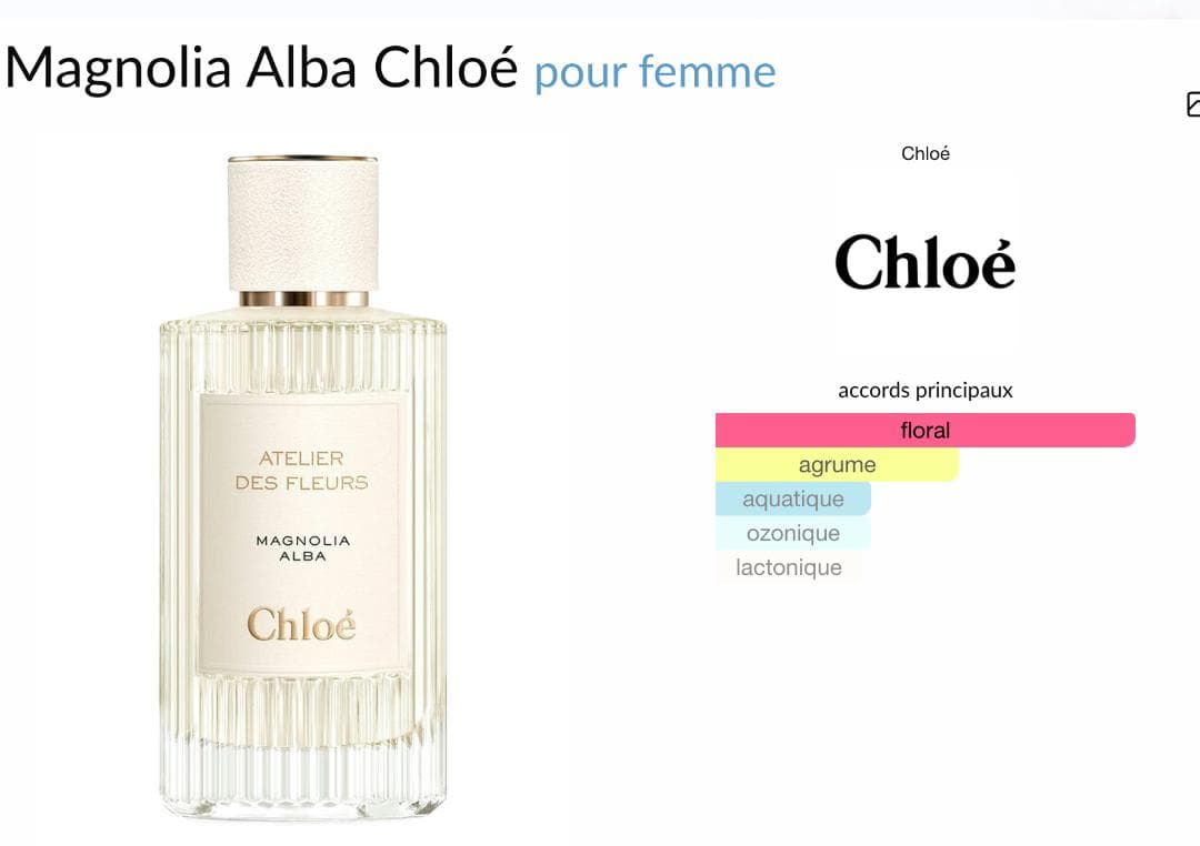クロエ アトリエ デ フルール マグノリア アルバ MAGNOLIA ALBA