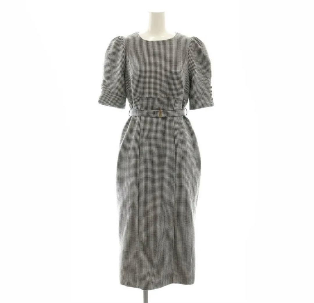 ハーリップトゥLady Checkered Belted Midi Dress