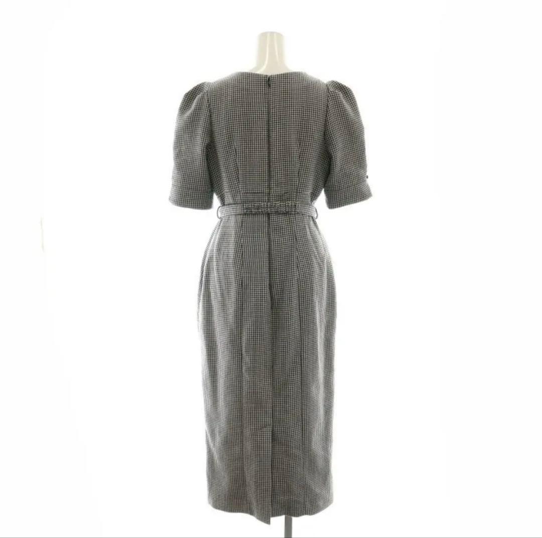 ハーリップトゥLady Checkered Belted Midi Dress