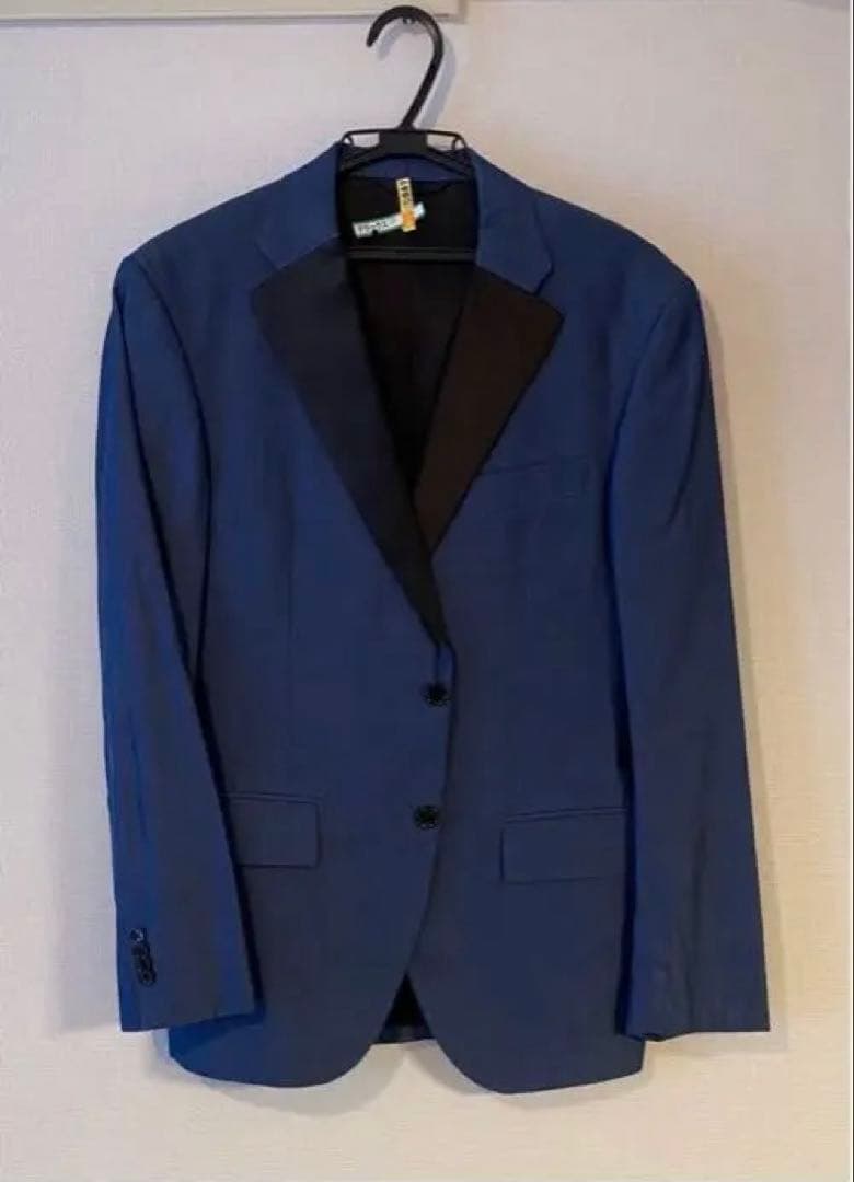 着画あり⭐︎麻布テーラー　オーダーメイド　ネイビータキシード L〜LL