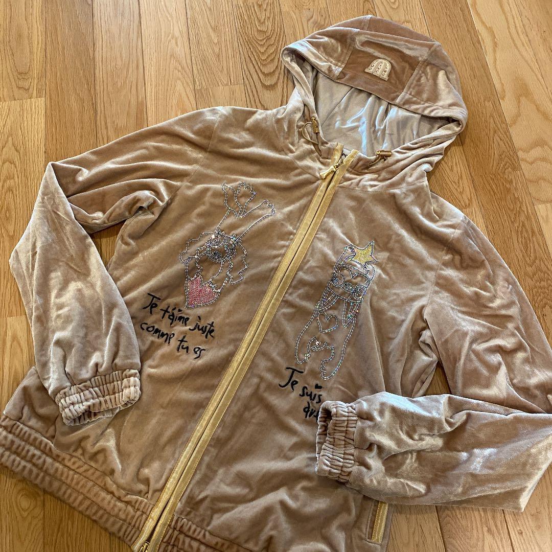 ウエサコスポーツ☆ベロアパーカー