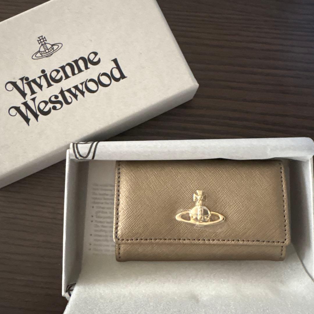 新品　Vivienne Westwood キーケース　メタリックグレー