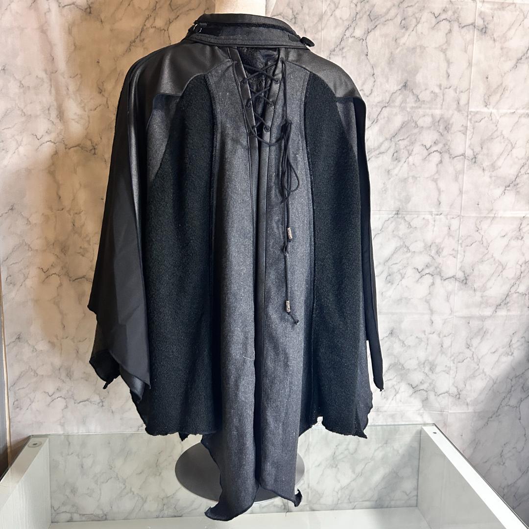 OZZON OZZCROCE オッズオン オッズクローチェ 黒 蝙蝠型ポンチョ