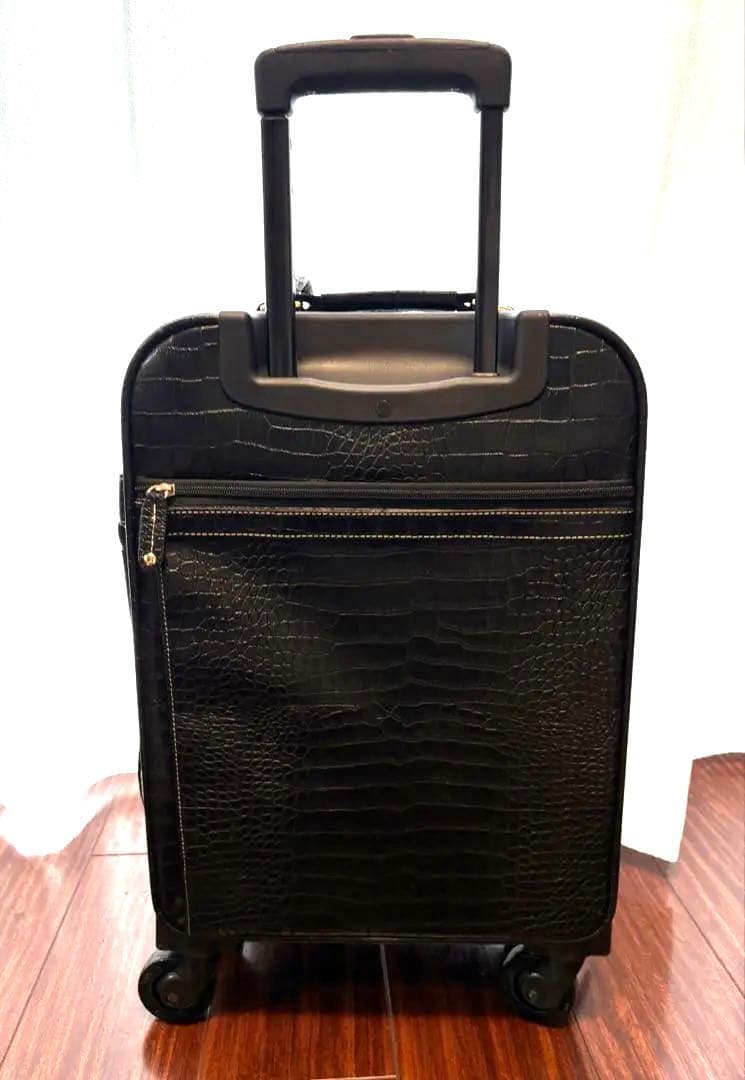 【美品】スワニー SWANY キャリーケース　クロコダイル型押し キャリーバッグ