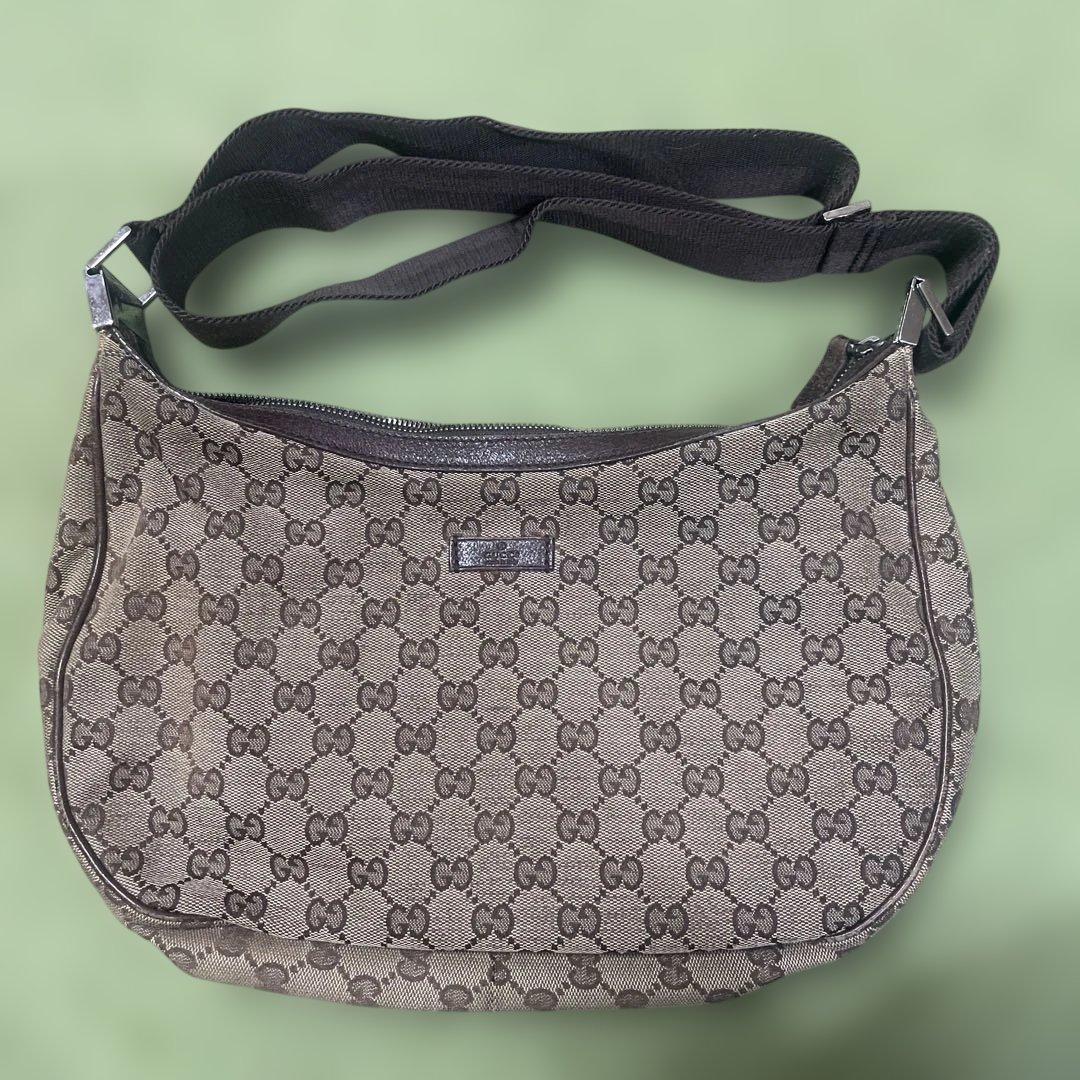 GUCCI グッチ GGキャンバス ショルダーバッグ ベージュ 122790