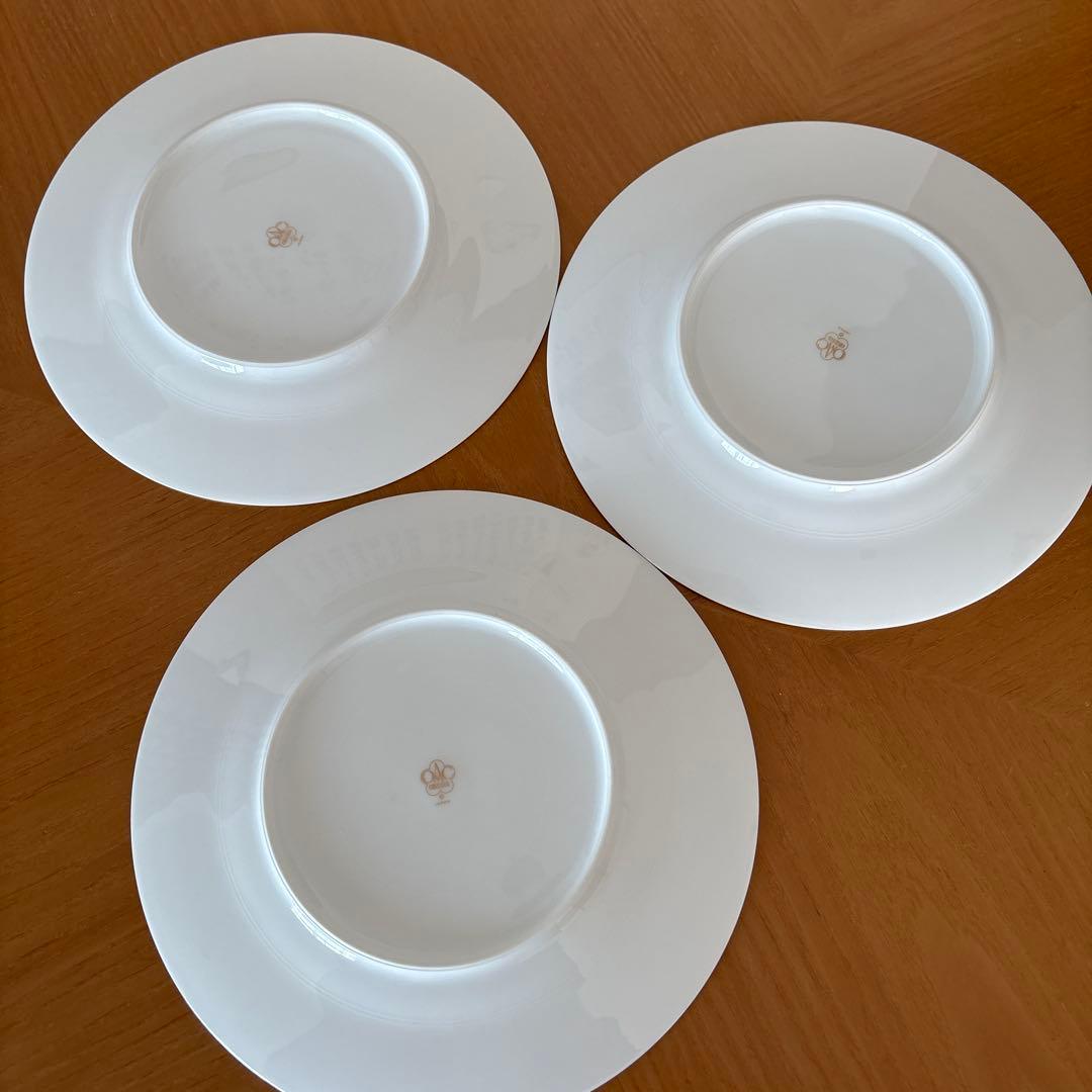 フルール　大倉陶園　片葉金蝕　20cm デザート皿