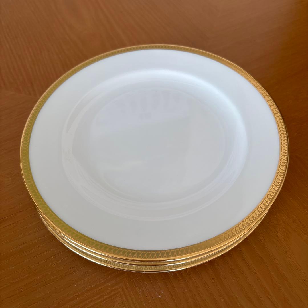 フルール　大倉陶園　片葉金蝕　20cm デザート皿