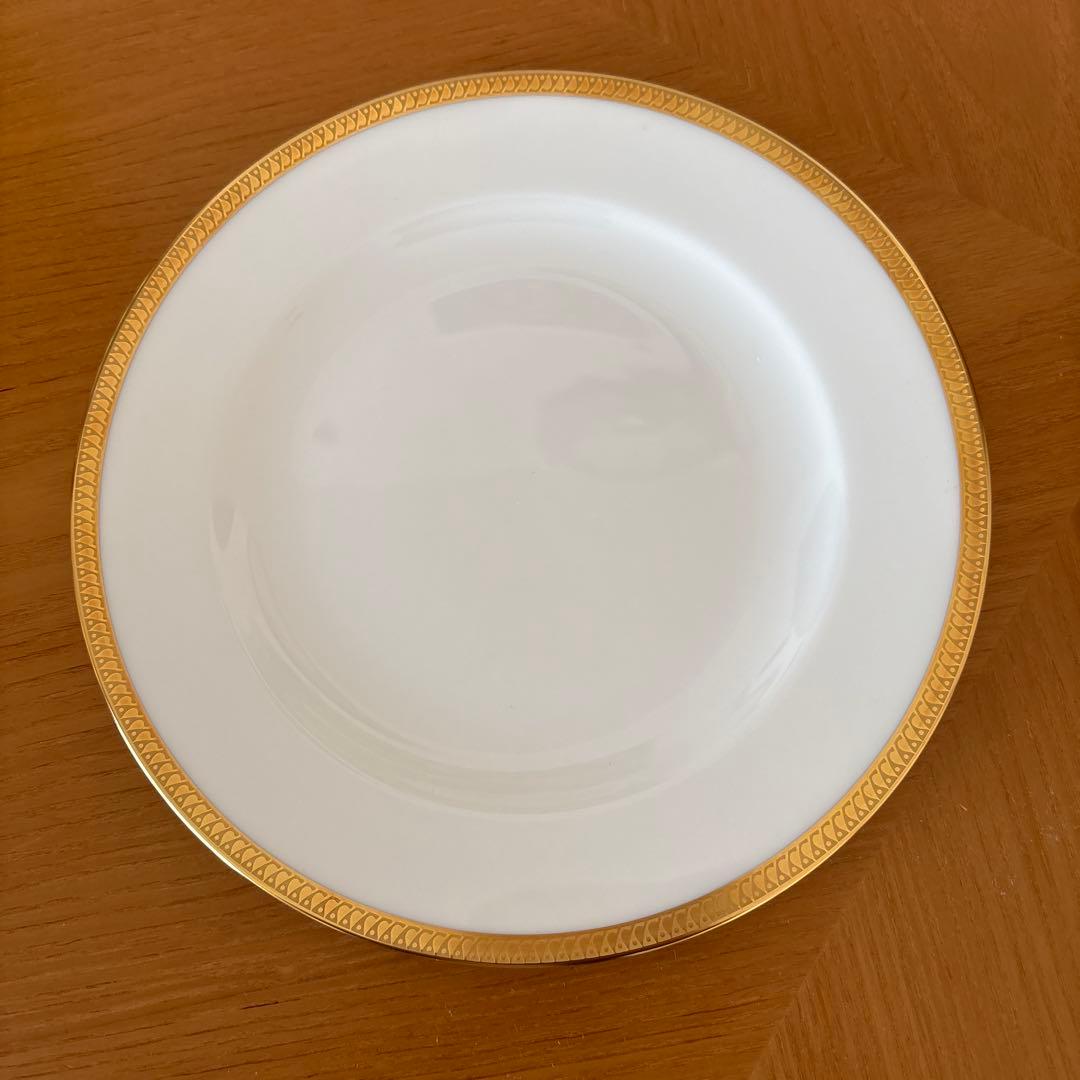 フルール　大倉陶園　片葉金蝕　20cm デザート皿