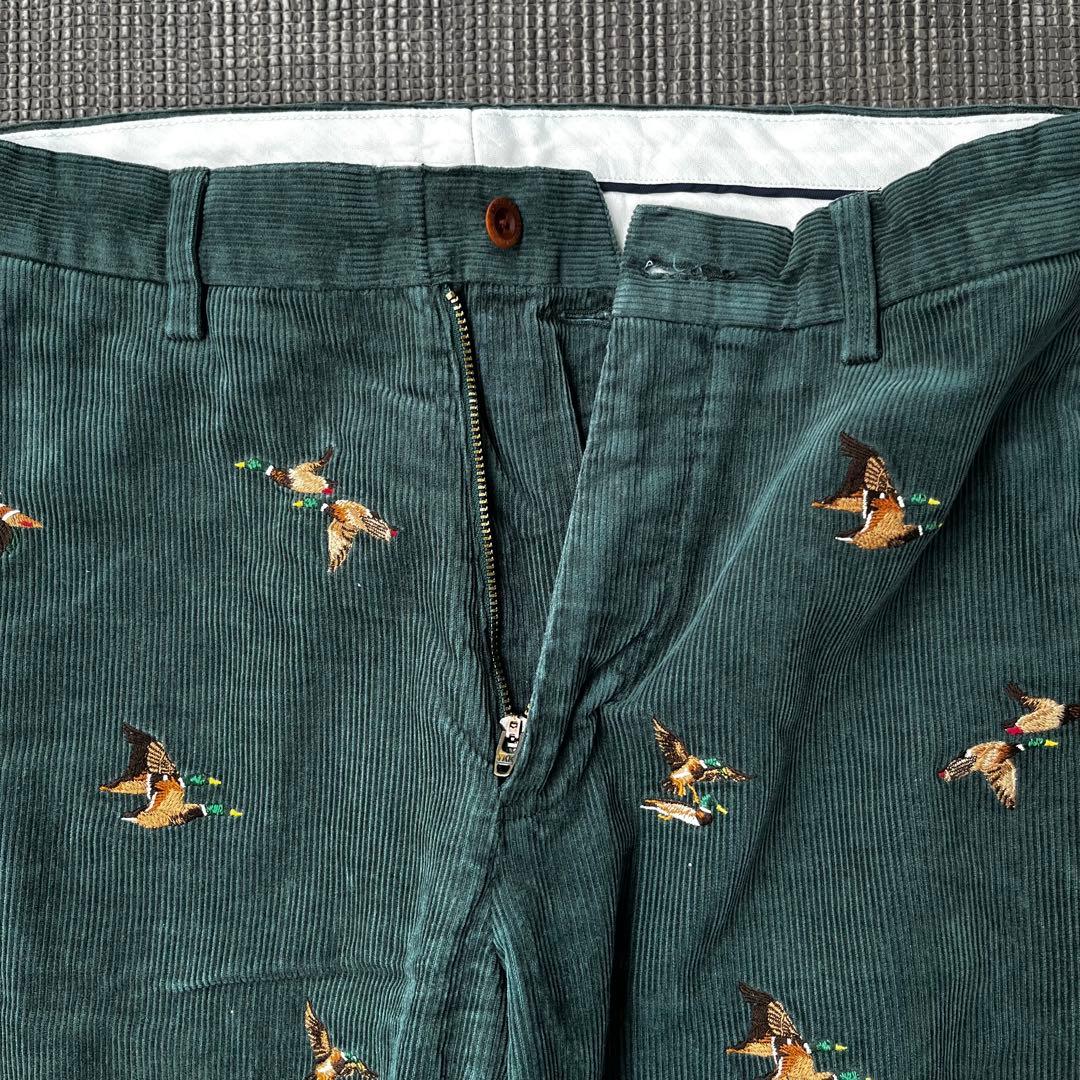 ラルフローレン カモ 総柄 刺繍 コーデュロイパンツ ヴィンテージ 古着