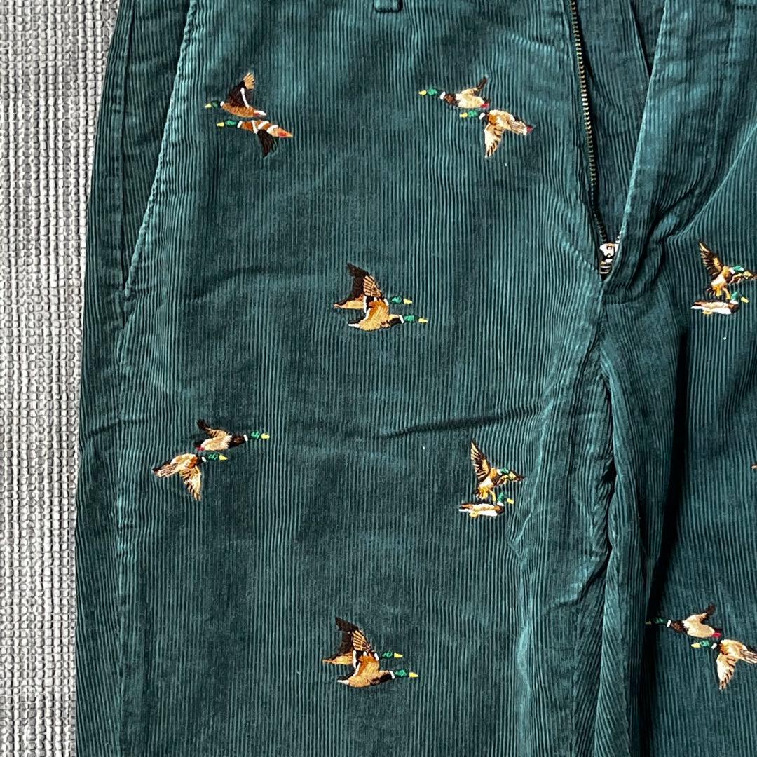 ラルフローレン カモ 総柄 刺繍 コーデュロイパンツ ヴィンテージ 古着