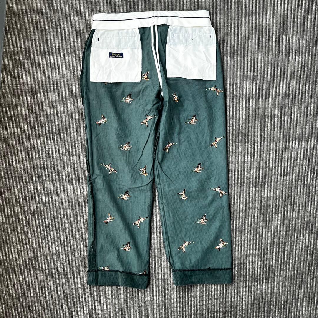 ラルフローレン カモ 総柄 刺繍 コーデュロイパンツ ヴィンテージ 古着
