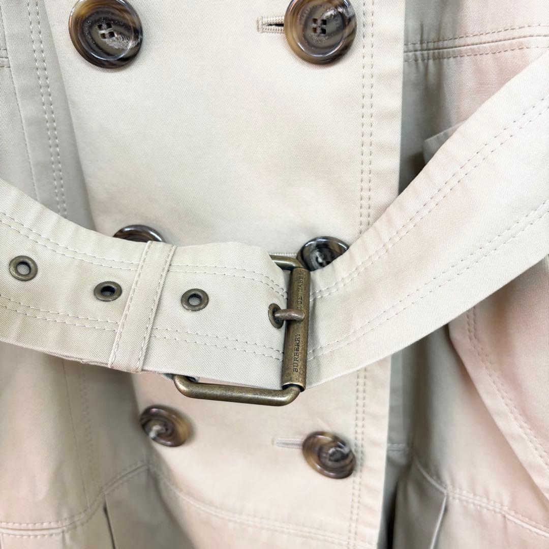 バーバリー　ダブルトレンチコート　ライナー付　ファー付　ベージュ　レディースM