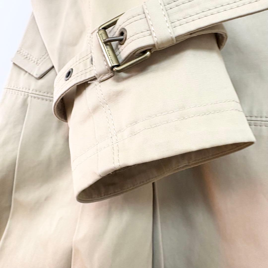 バーバリー　ダブルトレンチコート　ライナー付　ファー付　ベージュ　レディースM