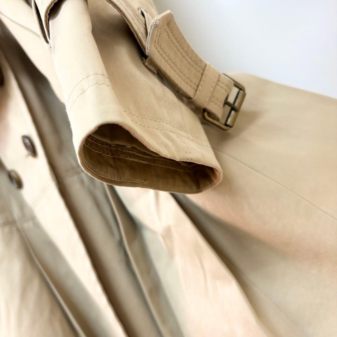 バーバリー　ダブルトレンチコート　ライナー付　ファー付　ベージュ　レディースM