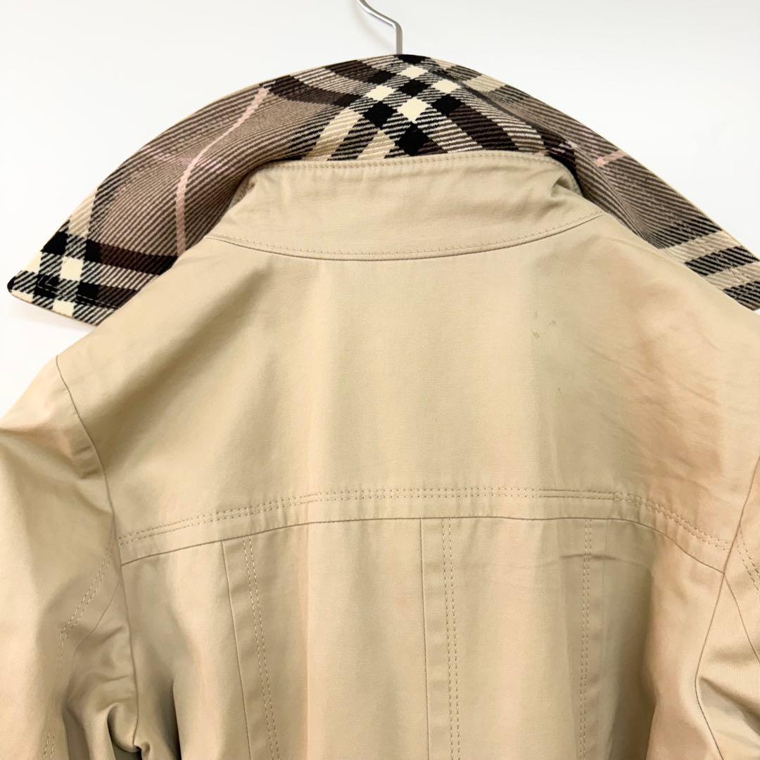 バーバリー　ダブルトレンチコート　ライナー付　ファー付　ベージュ　レディースM