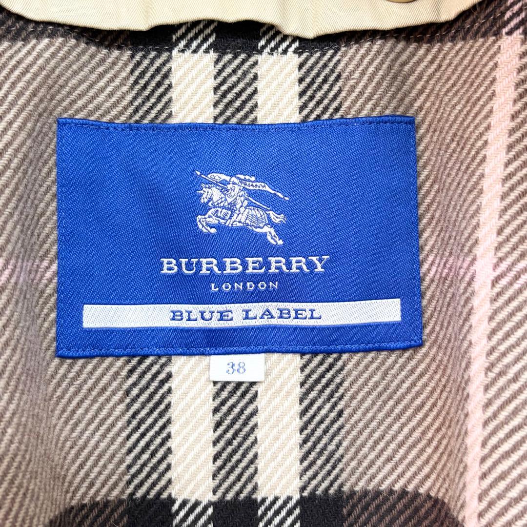 バーバリー　ダブルトレンチコート　ライナー付　ファー付　ベージュ　レディースM