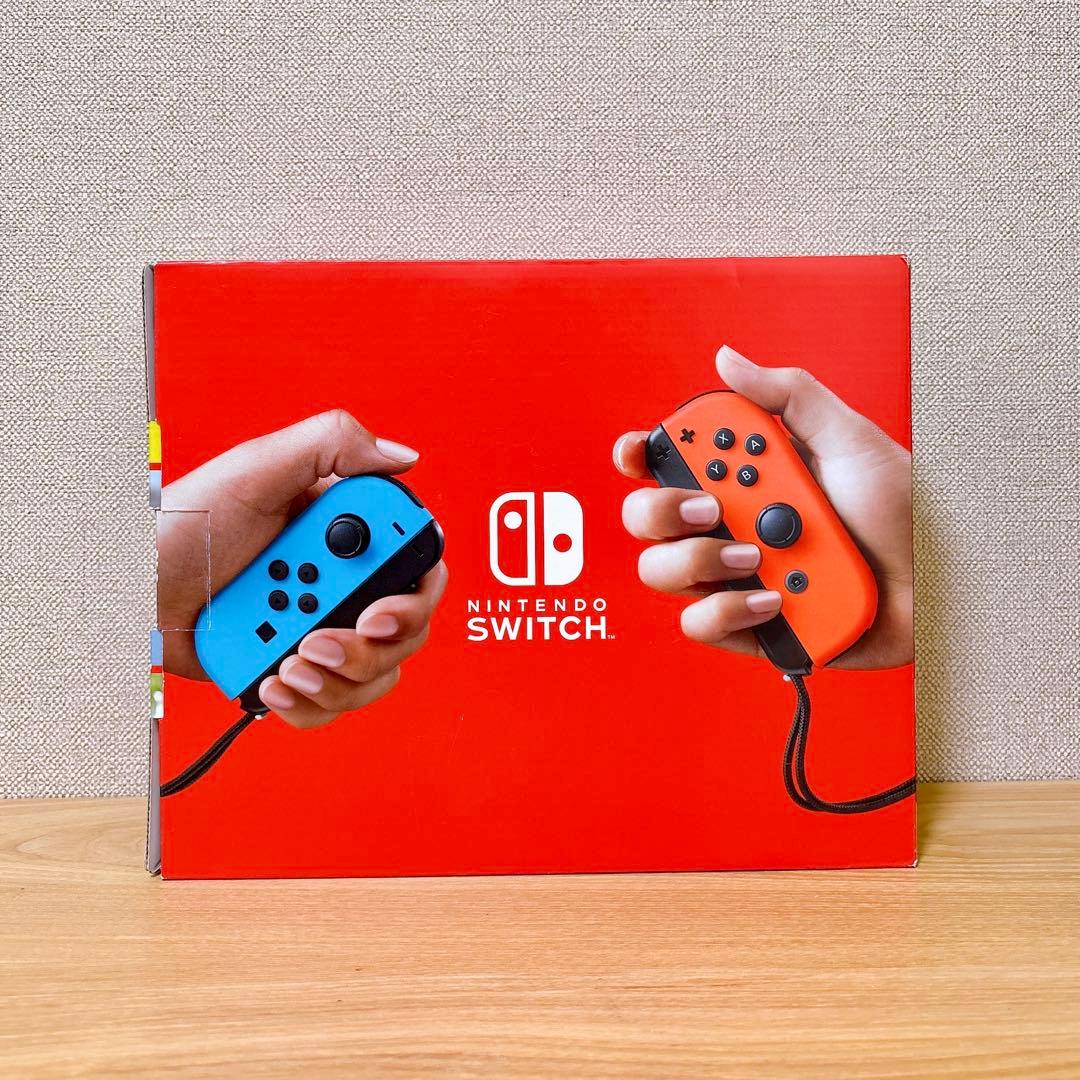 【未使用に近い】 2024年購入 バッテリー強化版 Switch ブルー レッド