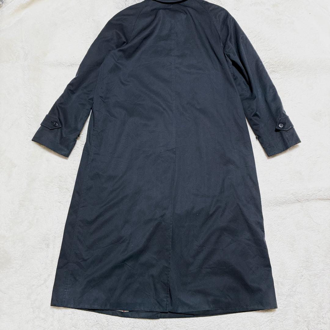 バーバリーズ　ヴィンテージ　ステンカラーコート　ノバチェック　ブラック