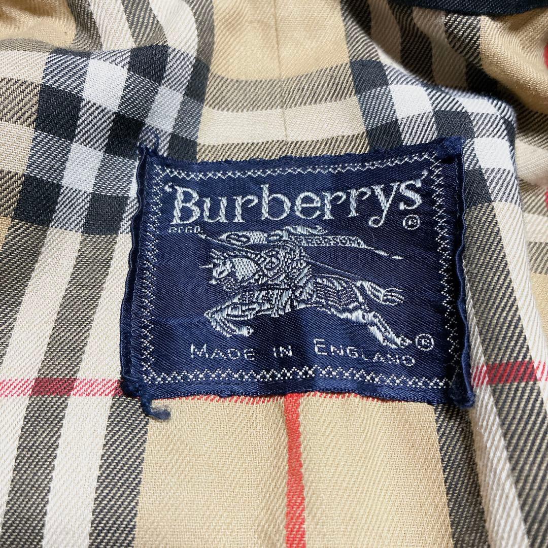 バーバリーズ　ヴィンテージ　ステンカラーコート　ノバチェック　ブラック