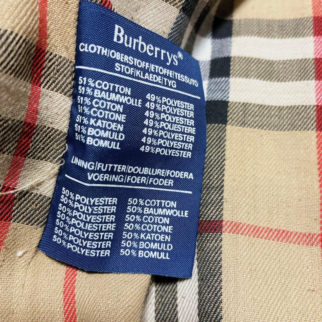 バーバリーズ　ヴィンテージ　ステンカラーコート　ノバチェック　ブラック