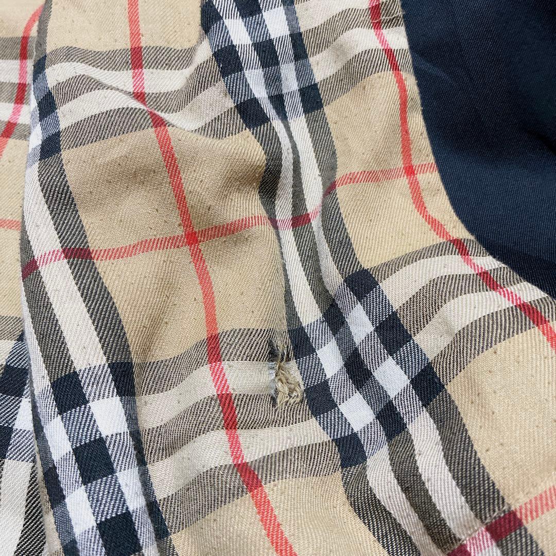 バーバリーズ　ヴィンテージ　ステンカラーコート　ノバチェック　ブラック