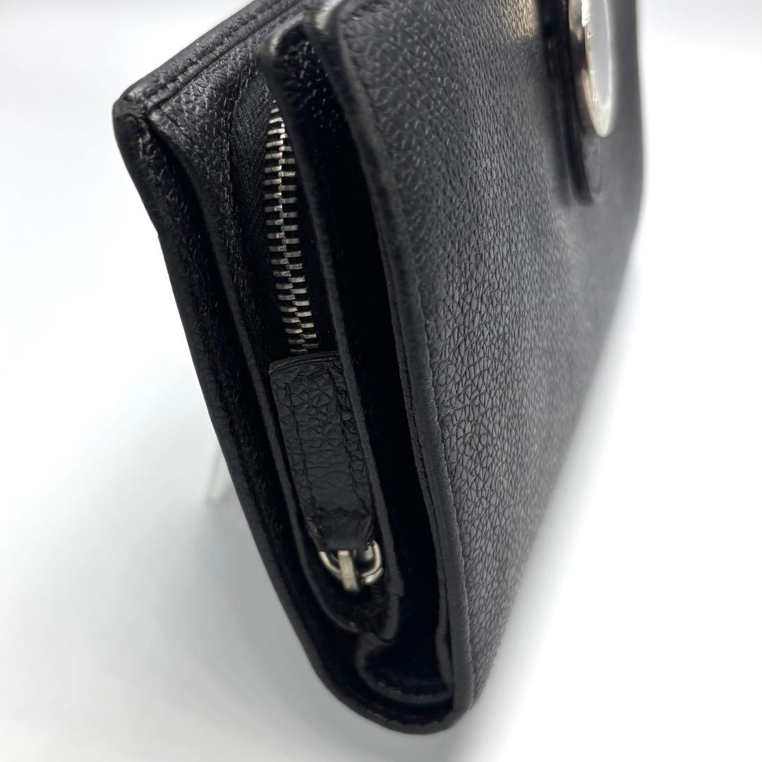 BVLGARI 長財布 ブルガリブルガリレザー ブラック×レッド 本革