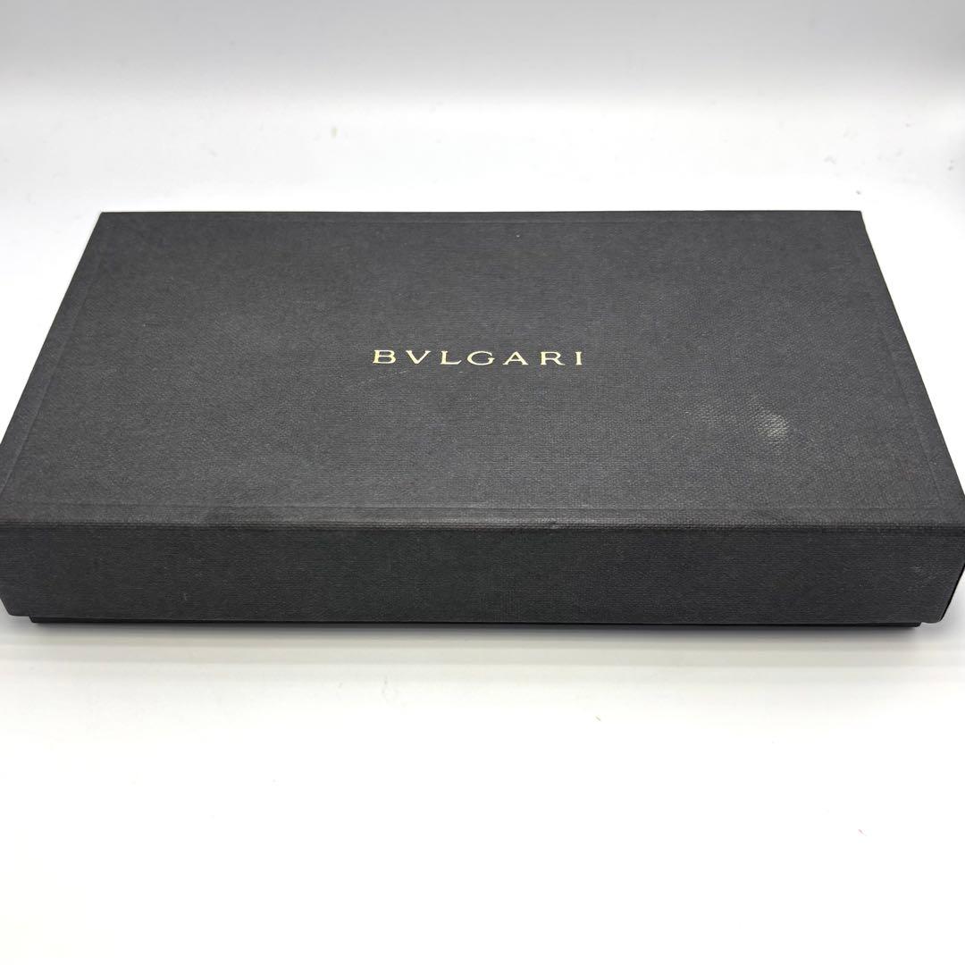 BVLGARI 長財布 ブルガリブルガリレザー ブラック×レッド 本革