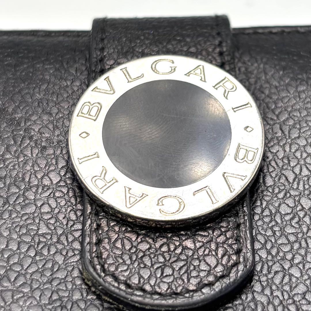 BVLGARI 長財布 ブルガリブルガリレザー ブラック×レッド 本革