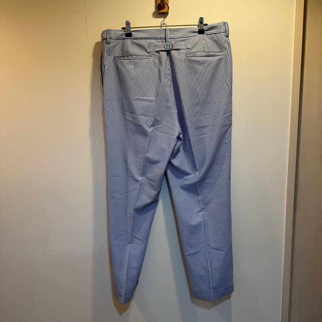 BEAMS PLUS シアサッカー セットアップ 春夏 XL ブルー ホワイト