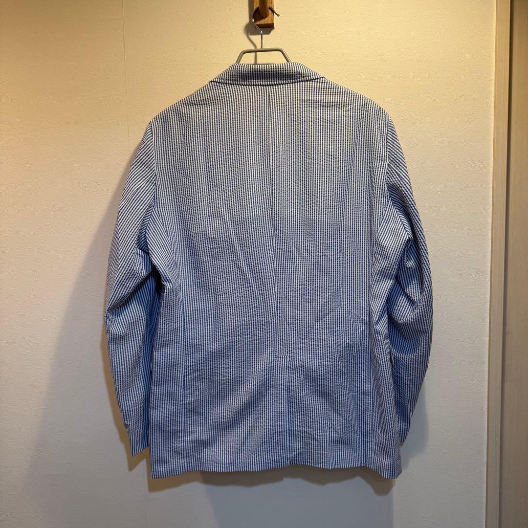 BEAMS PLUS シアサッカー セットアップ 春夏 XL ブルー ホワイト