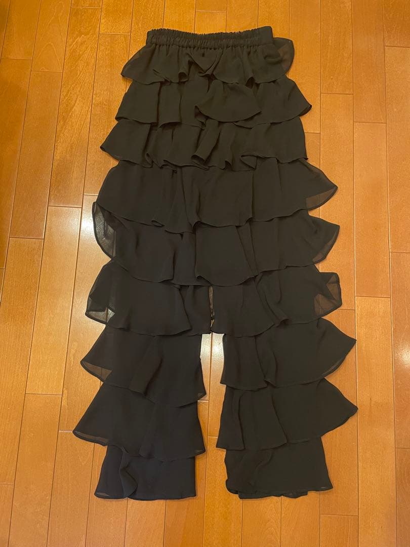 【完売品】sahara ティアードパンツ ブラック