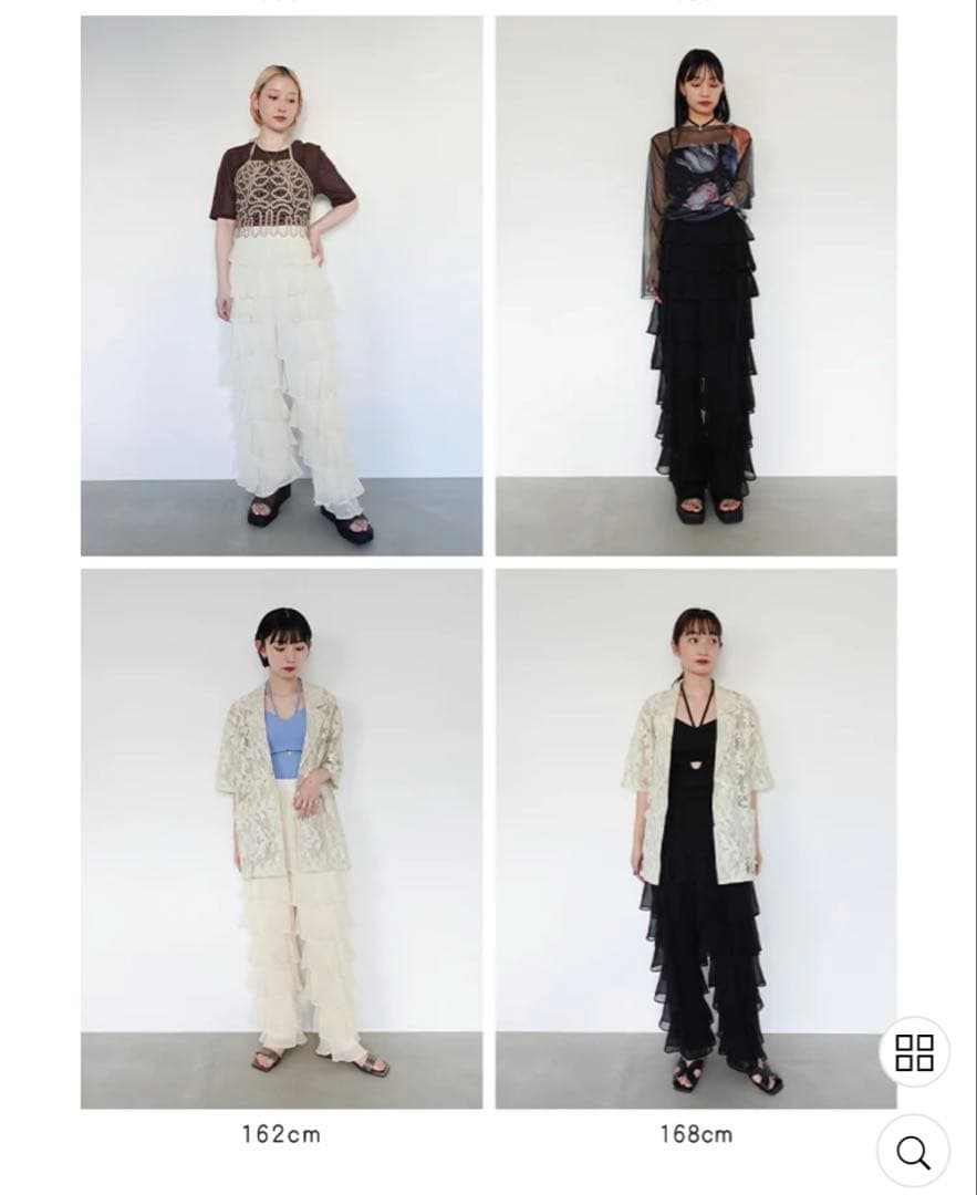 【完売品】sahara ティアードパンツ ブラック