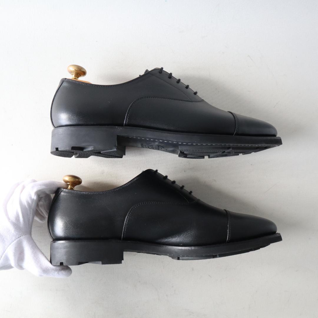 ほぼ未使用スコッチグレイン　シャインオアレイン　ストレートチップ　黒　24.5