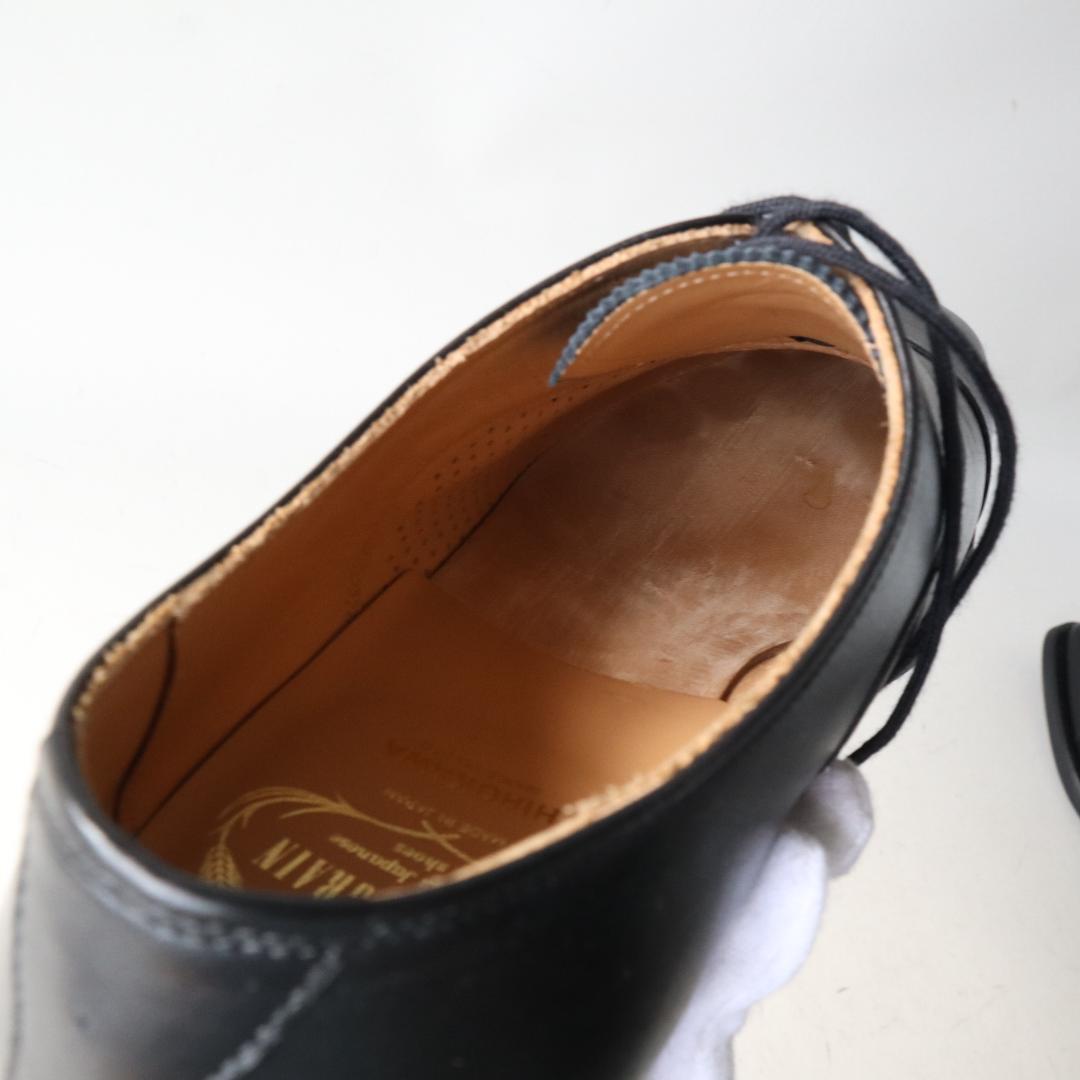 ほぼ未使用スコッチグレイン　シャインオアレイン　ストレートチップ　黒　24.5