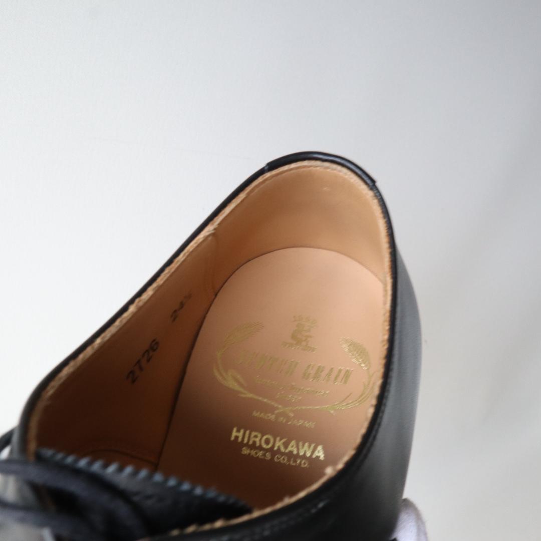 ほぼ未使用スコッチグレイン　シャインオアレイン　ストレートチップ　黒　24.5