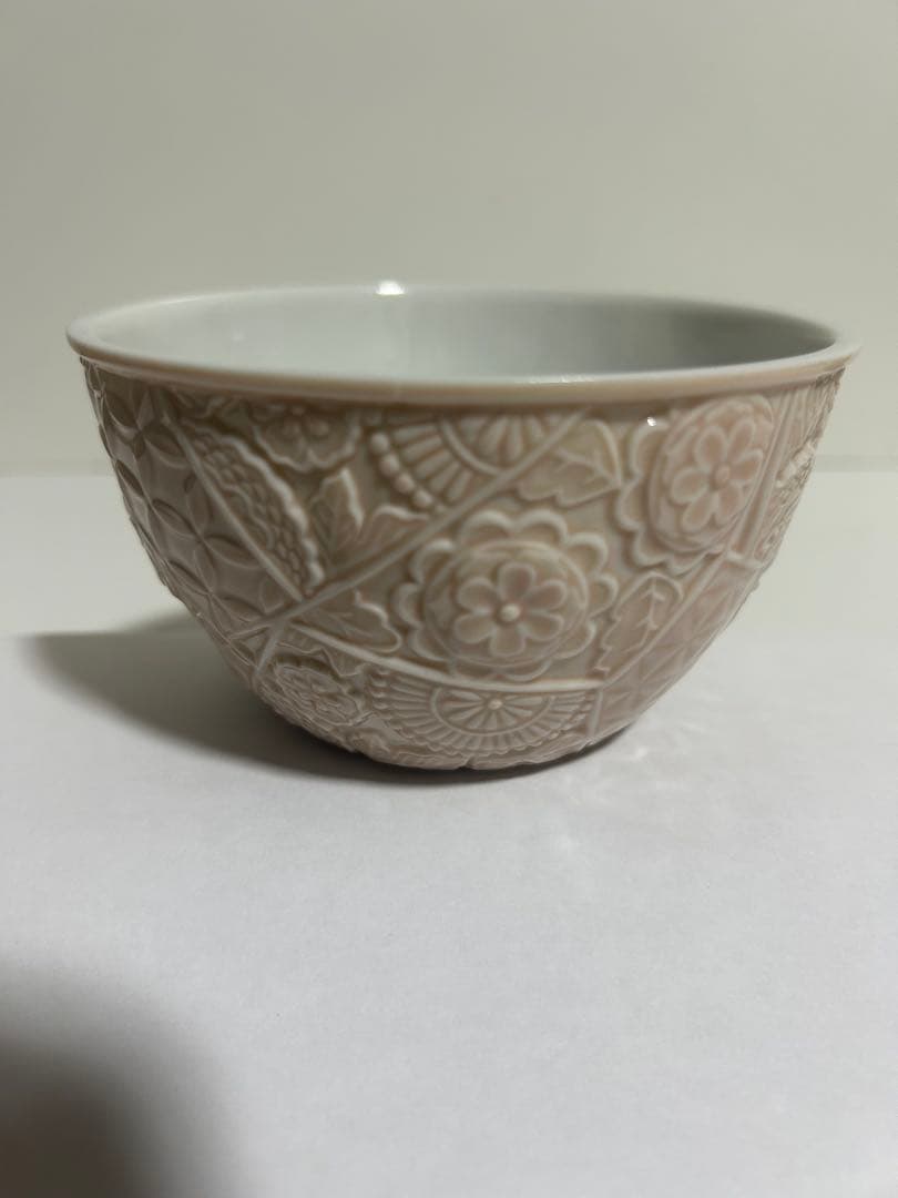 リヤドロ　kimono ボウル　ピンク　イエロー　ホワイト　茶碗　3客セット