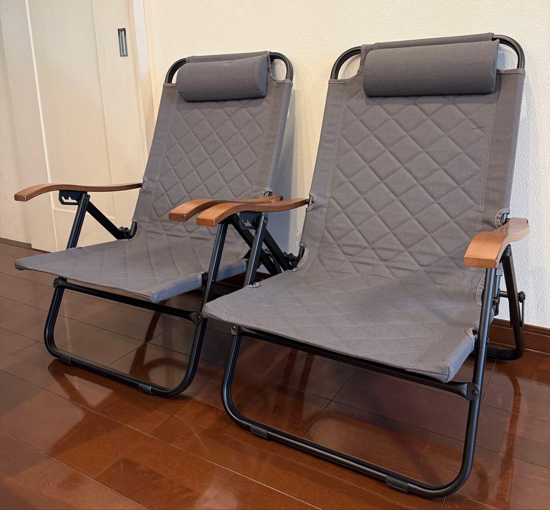 ハイランダー(Hilander)クライマックスローチェア2 アルミ グレー　2脚