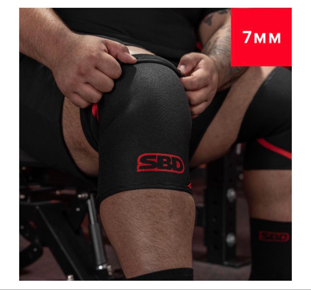 SBD　ニースリーブ　パワーリフティング用　2XLサイズ　7mm　新ロゴ