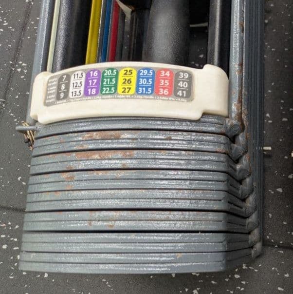 ①　可変式ダンベル 41kg