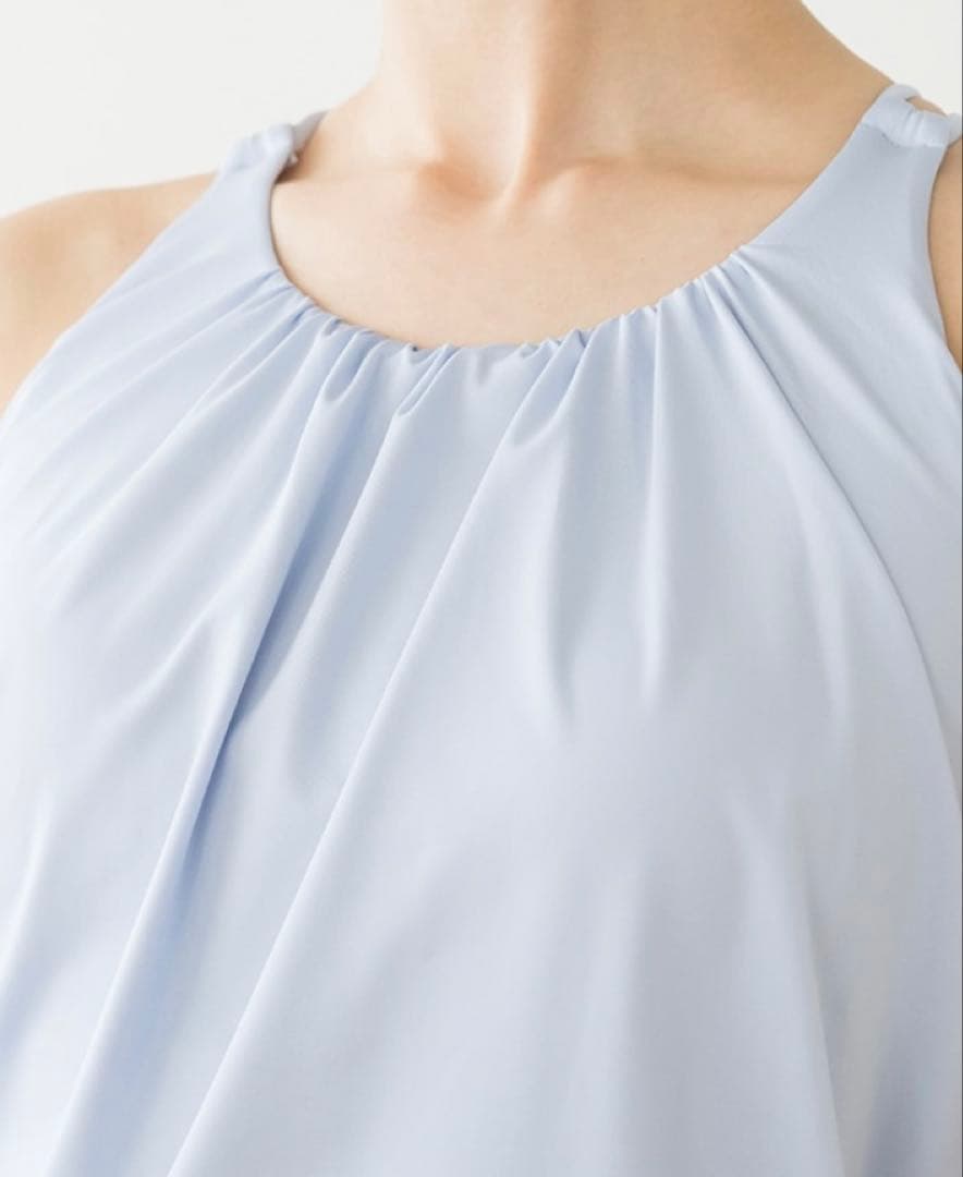 【SUKALA】フロントギャザークロスキャミソール　サンドベージュ　L