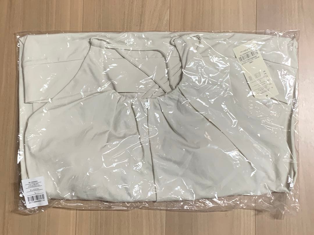 【SUKALA】フロントギャザークロスキャミソール　サンドベージュ　L