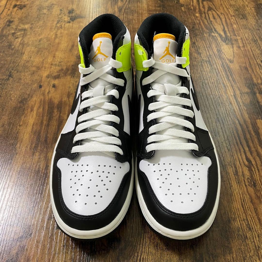 ナイキ ゴルフ　エアジョーダン1 ハイ G　26.5cm　白/黒/黄　箱無し