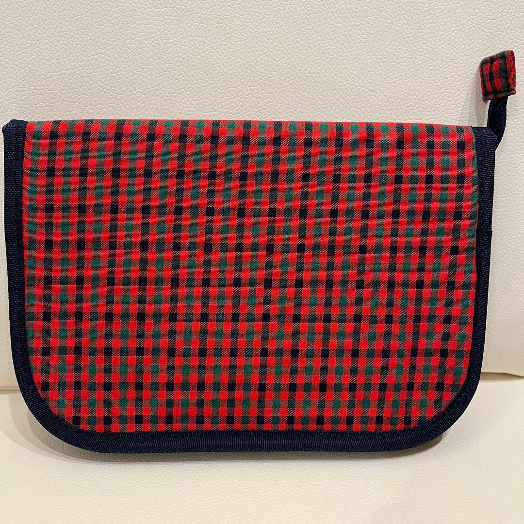 みみーちゃん　ファミリア チェック柄 ポーチ　刺繍　母子手帳ケース　001