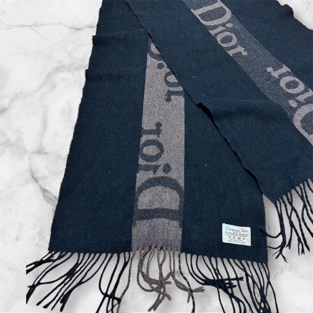 Christian Dior マフラー ダークブラウン