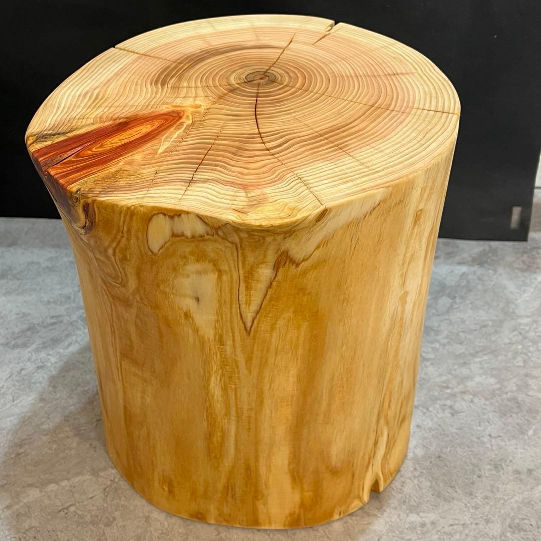 959 切り株　丸太　スツール　丸太椅子　サイドテーブル　インテリア　チェア　檜