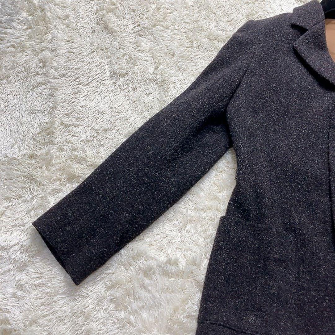 美品✨　45R テーラードジャケット　ウール　 日本製 チャコール　S位